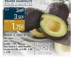 Match Avocat le choix du gout offre