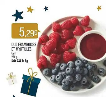 Match Duo framboises et myrtilles offre
