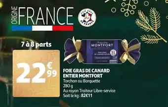 Auchan Foie gras de canard entier montfort offre
