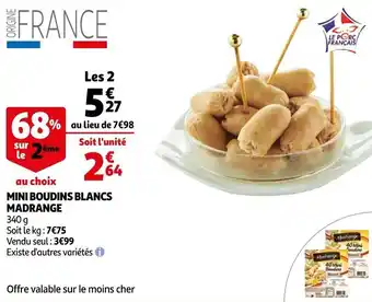 Auchan Mini boudins blancs madrange offre