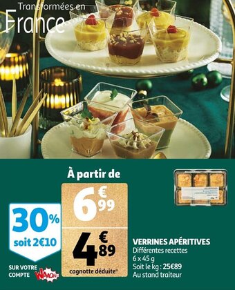 Auchan Verrines apéritives offre