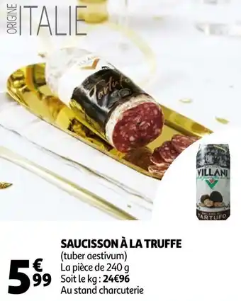 Auchan Saucisson à la truffe offre