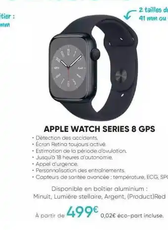 Fnac Apple watch series 8 gps offre