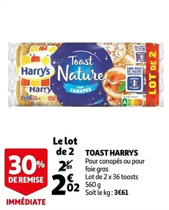 Auchan Toast HARRYS offre