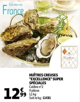 Auchan Huîtres creuses "excellence" super spéciales offre
