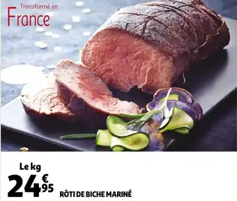 Rôti de biche mariné