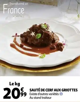 Sauté de cerf aux griottes
