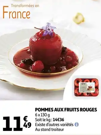 Auchan Pommes aux fruits rouges offre