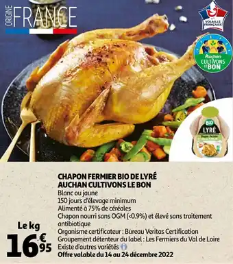 Auchan Chapon fermier bio de lyré auchan cultivons le bon offre