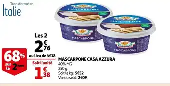Auchan Mascarpone casa azzura offre