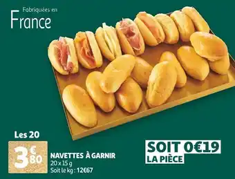 Auchan Navettes à garnir offre