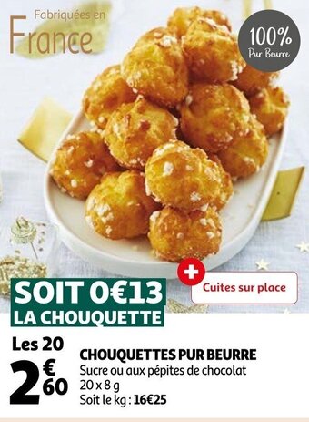 Auchan Chouquettes pur beurre offre