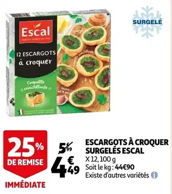 Auchan Escargots à croquer surgelés ESCAL offre