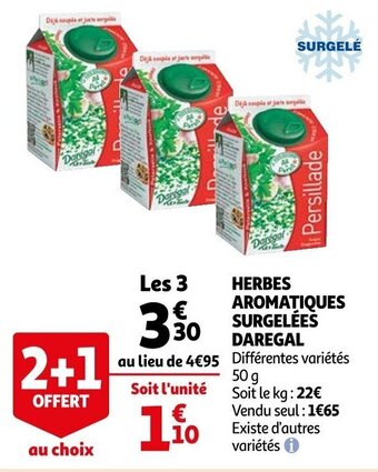 Auchan Herbes aromatiques surgelées DAREGAL offre