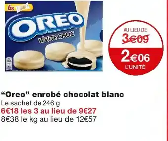 Monoprix Oreo enrobé chocolat blanc offre