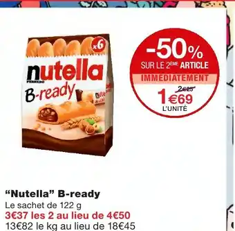 Monoprix Nutella B-ready offre