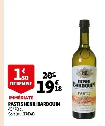 Auchan Pastis Henri Bardouin offre
