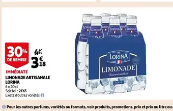 Auchan Limonade Artisanale Lorina offre