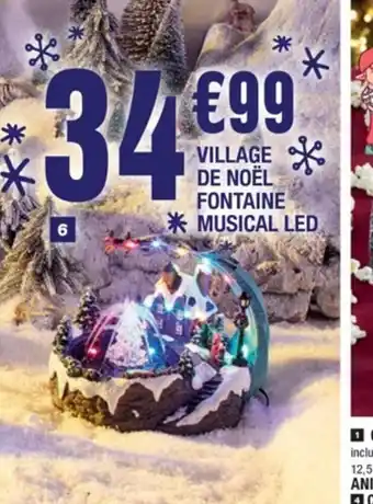 La Foir'Fouille Village de Noel Fontaine Musical Led offre