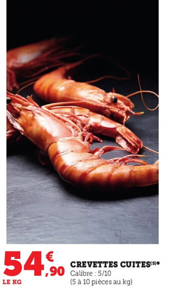 Super U Crevettes cuites offre