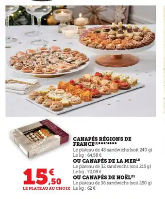 Super U Canapés régions de france offre