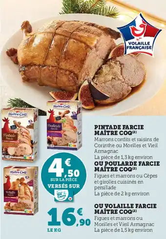 Super U Pintade farcie MAITRE COQ offre