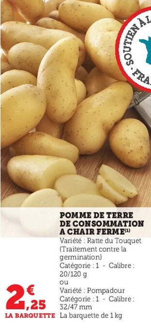 Super U Pomme de terre de consommation a chair ferme offre