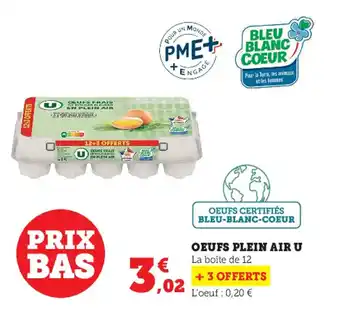 Super U Oeufs plein air U offre