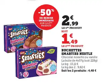 Super U Buchettes smarties NESTLE offre