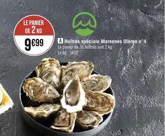 Géant Casino Huîtres spéciale marennes oléron n4 offre