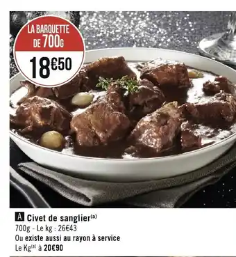 Civet de sanglier