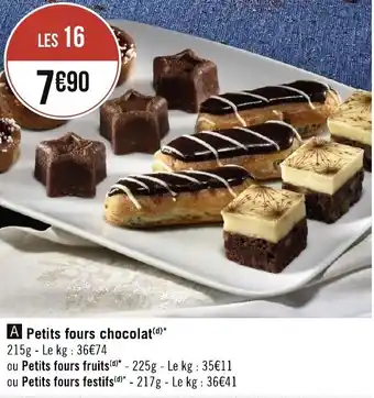 Petits fours chocolat