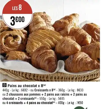 Géant Casino Pains au chocolat x8 offre