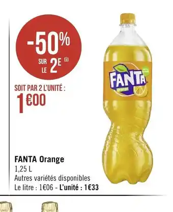 Géant Casino Fanta Orange 1.25L offre
