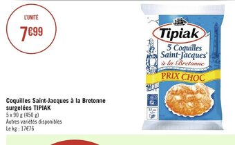 Géant Casino Coquilles Saint-Jacques a La Bretonne Surgelées Tipiak offre