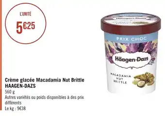 Crème glacée Macadamia Nut Brittle Haagen-Dazs