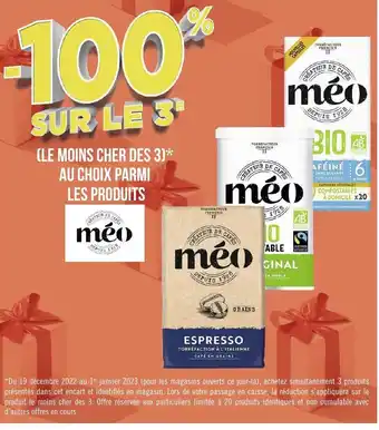 Géant Casino Le Moins Cher Des 3 Au Choix Parmi Les Produits Meo offre