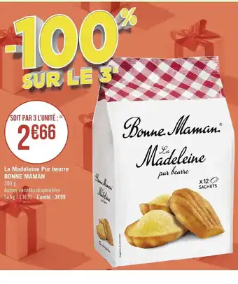 Géant Casino La Madeleine Pur Beurre Bonne Maman offre