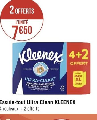 Géant Casino Essuie-Tout Ultra clean Kleenex offre