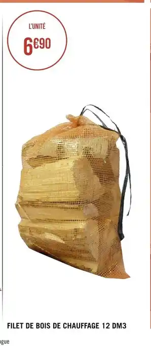 Géant Casino Filet de Bois de chauffage 12 DM3 offre