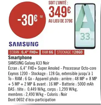 Géant Casino Samsung Smartphone offre