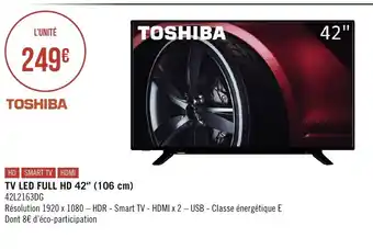 Géant Casino Toshiba TV Led full HD 42 106cm offre