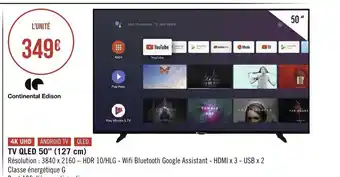 Géant Casino TV Qled 50 127cm offre