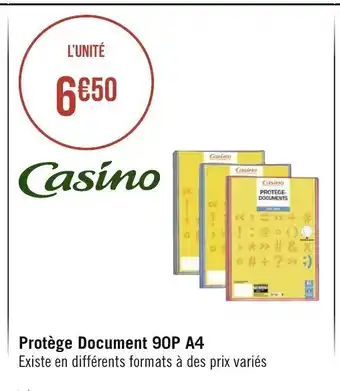 Géant Casino Protege Document 90P A4 offre