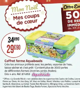 Géant Casino Coffret Ferme Aquabeads offre