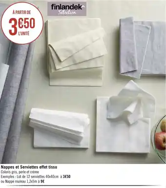 Nappes Et Serviettes Effet Tissu