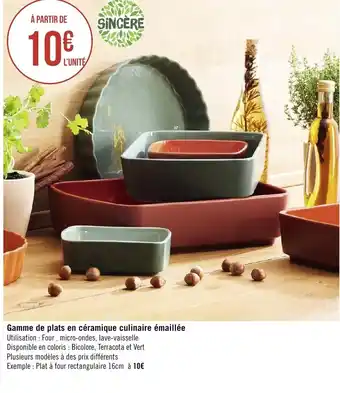 Géant Casino Gamme de Plats En Ceramique Culinaire émaillée offre