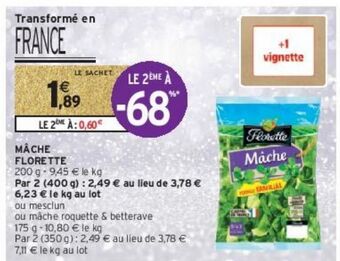 Intermarché Mâche florette offre
