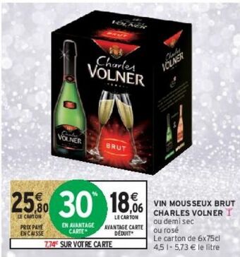 Intermarché Vin mousseux brut charles volner offre