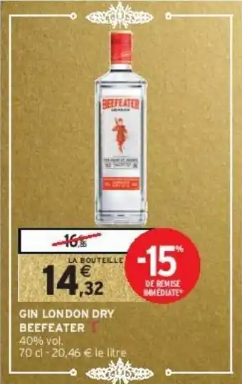 Intermarché Gin london dry beefeater offre